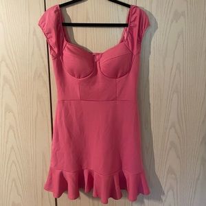 Barbie Pink brassiere dress with ruffle bottom